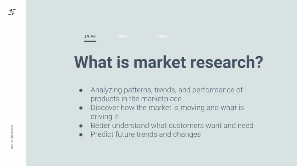 What is market research 1