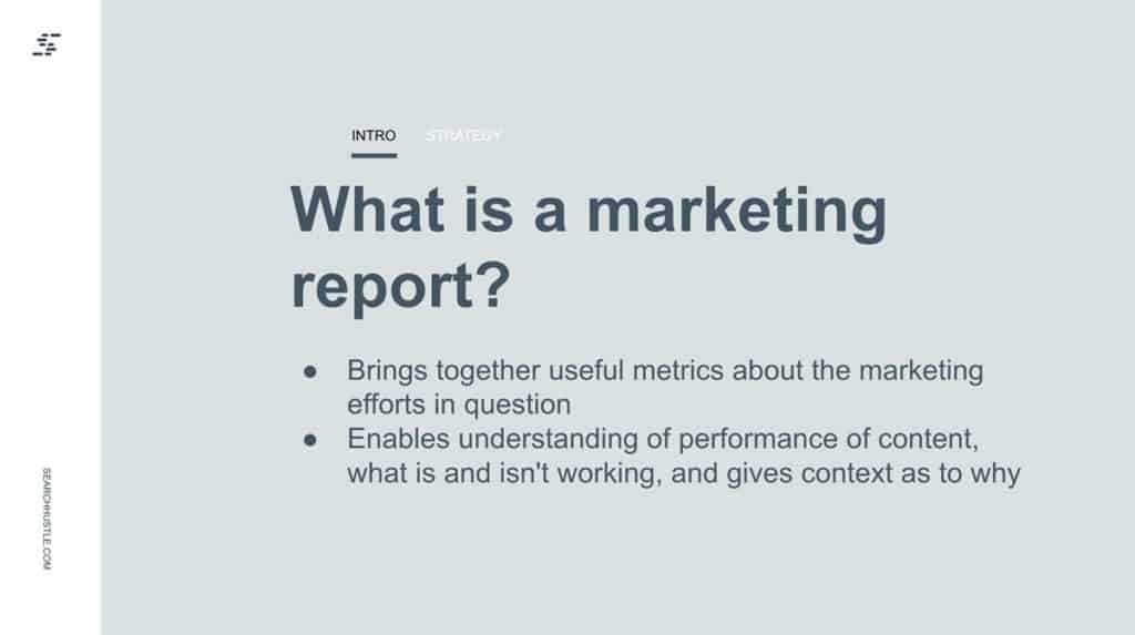 What is a Marketing Report