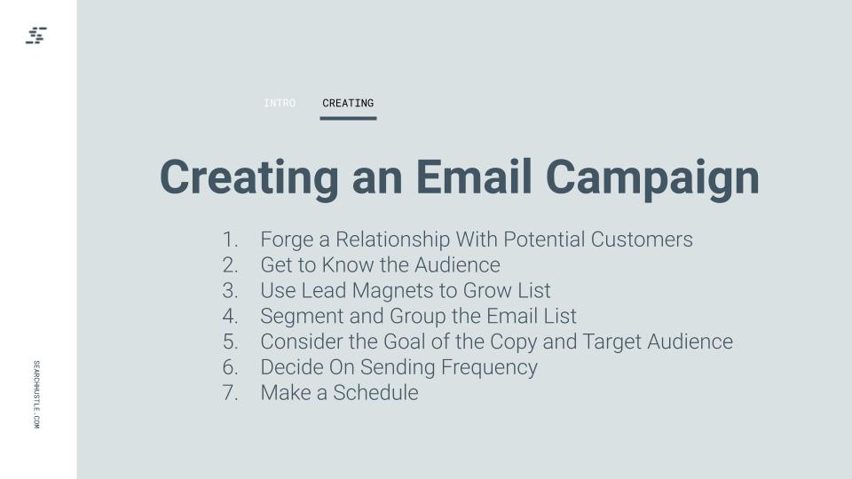 creating an email campaign