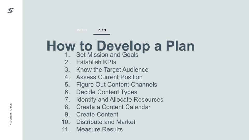 how to develop a plan