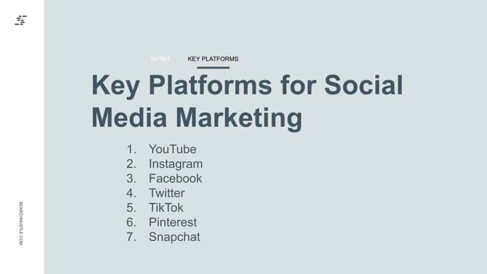 key platforms for social media marketing