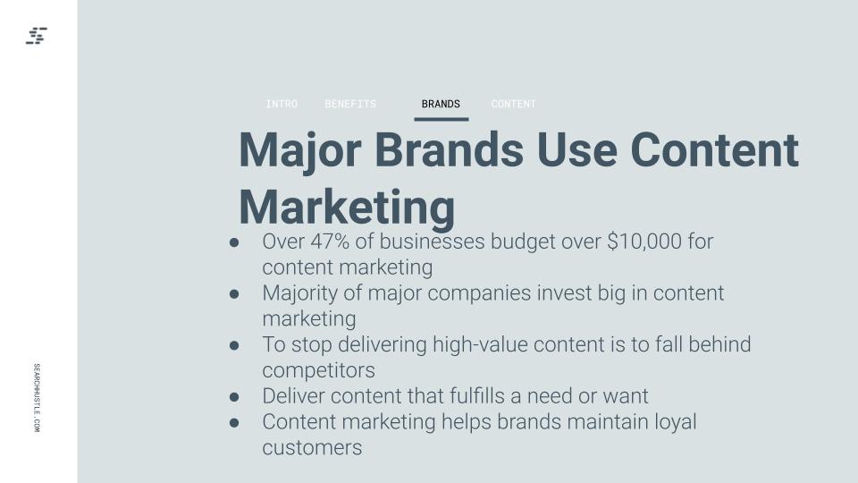 major brands use content marketing