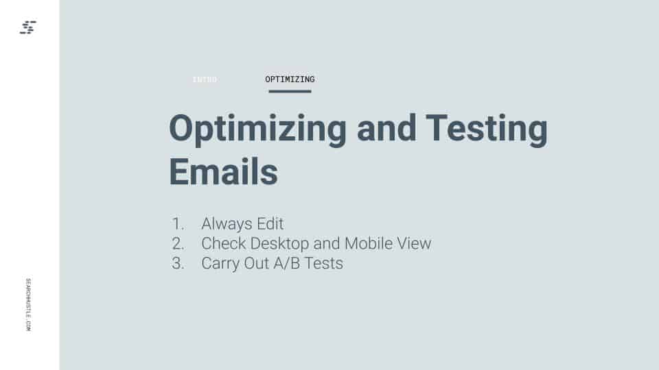optimizing and testing emails