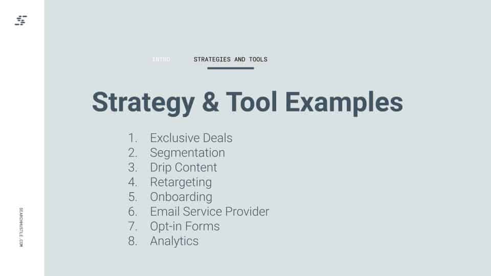 strategy and tool examples