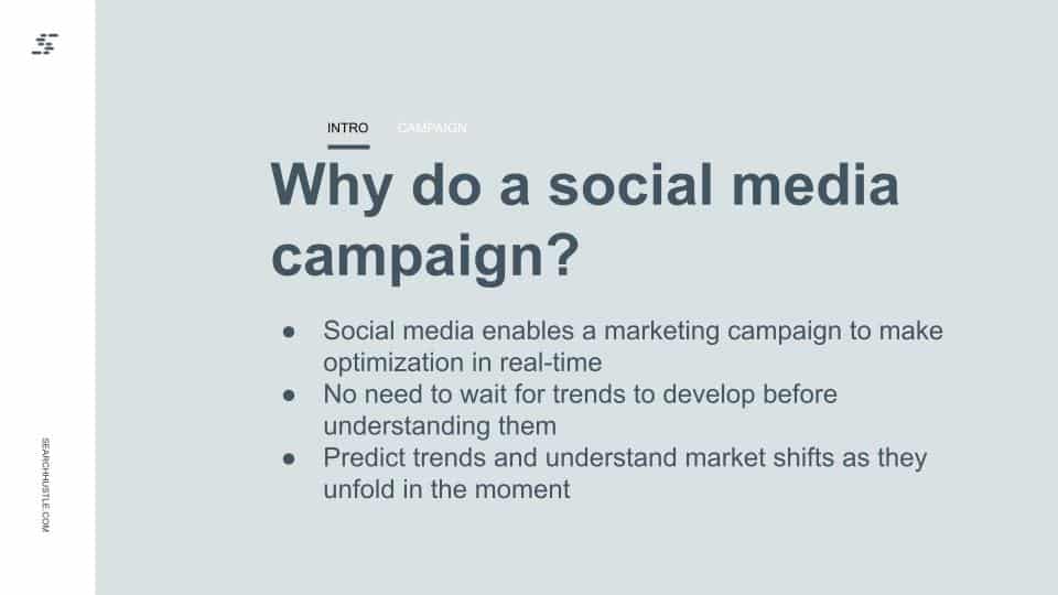 why do a social media campaign