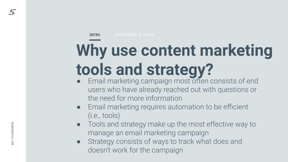 why use content marketing tools and strategy