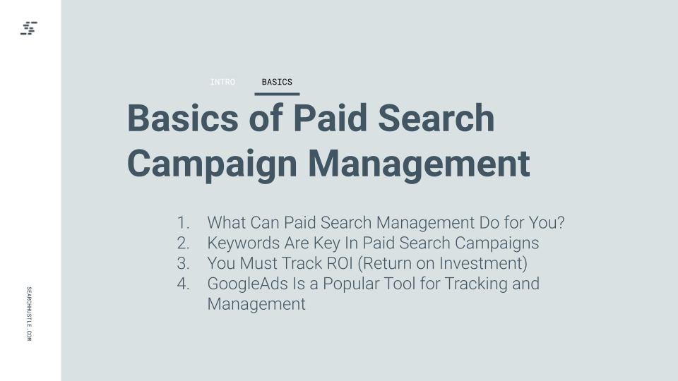 basics of paid search campaign management