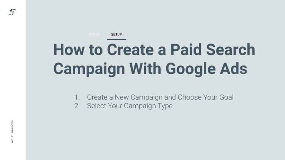 how to create a paid search campaign with google ads