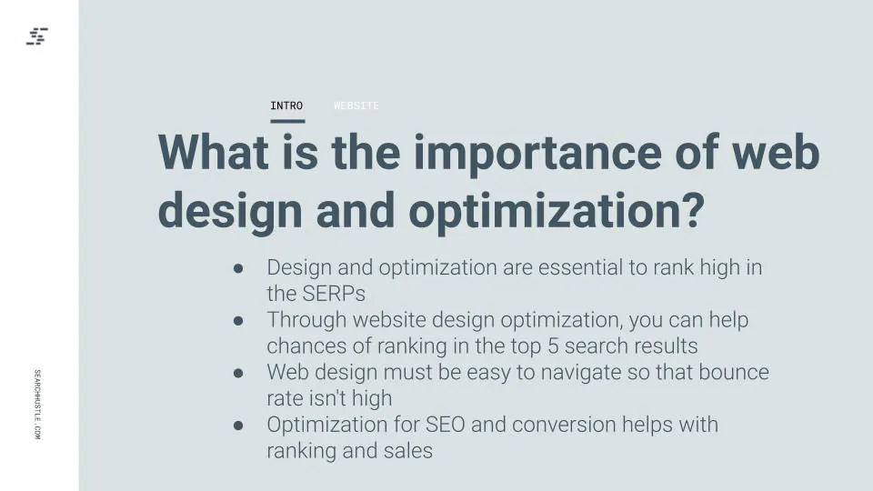 the importance of web design and optimization