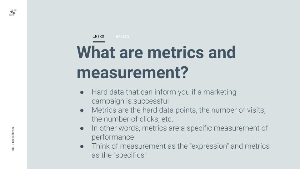 what are metrics and measurment