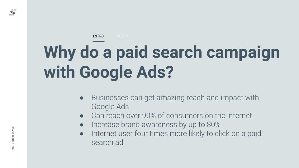 why do a paid search campaign with google ads