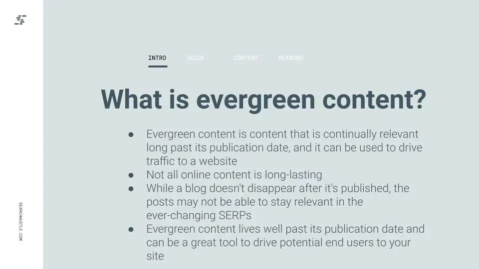 what is evergreen content