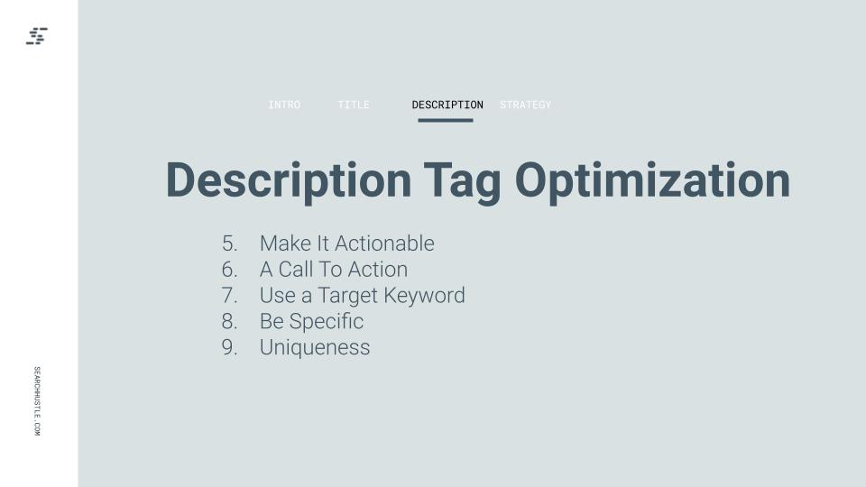 Description Tag Optimization