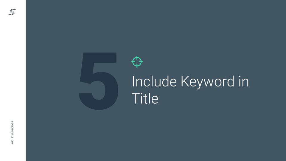Include Keyword in Title