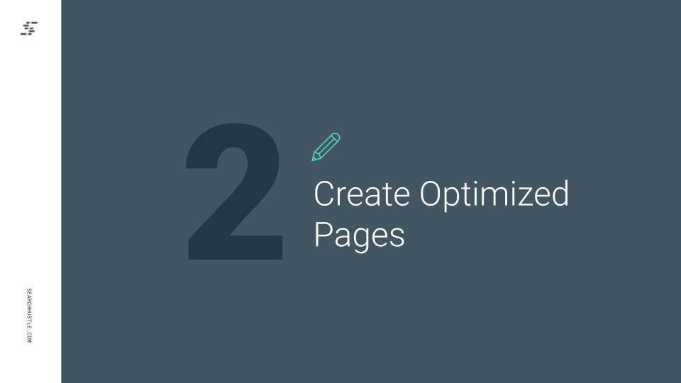 Search Hustle Create Optimized Pages