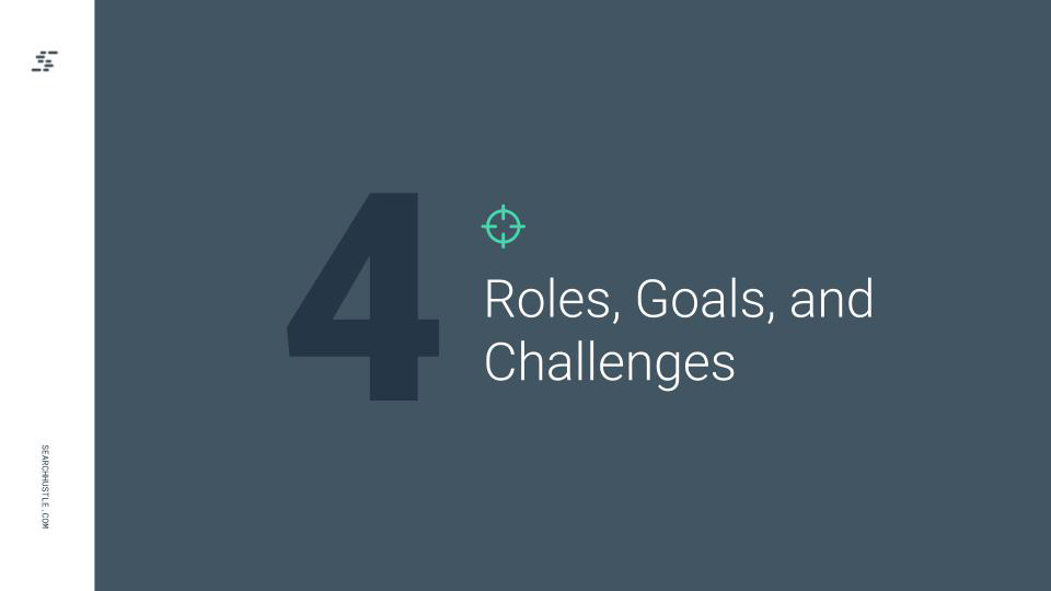 Search Hustle Roles Goals and Challenges
