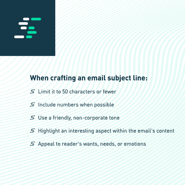 When Crafting an Email Subject Line